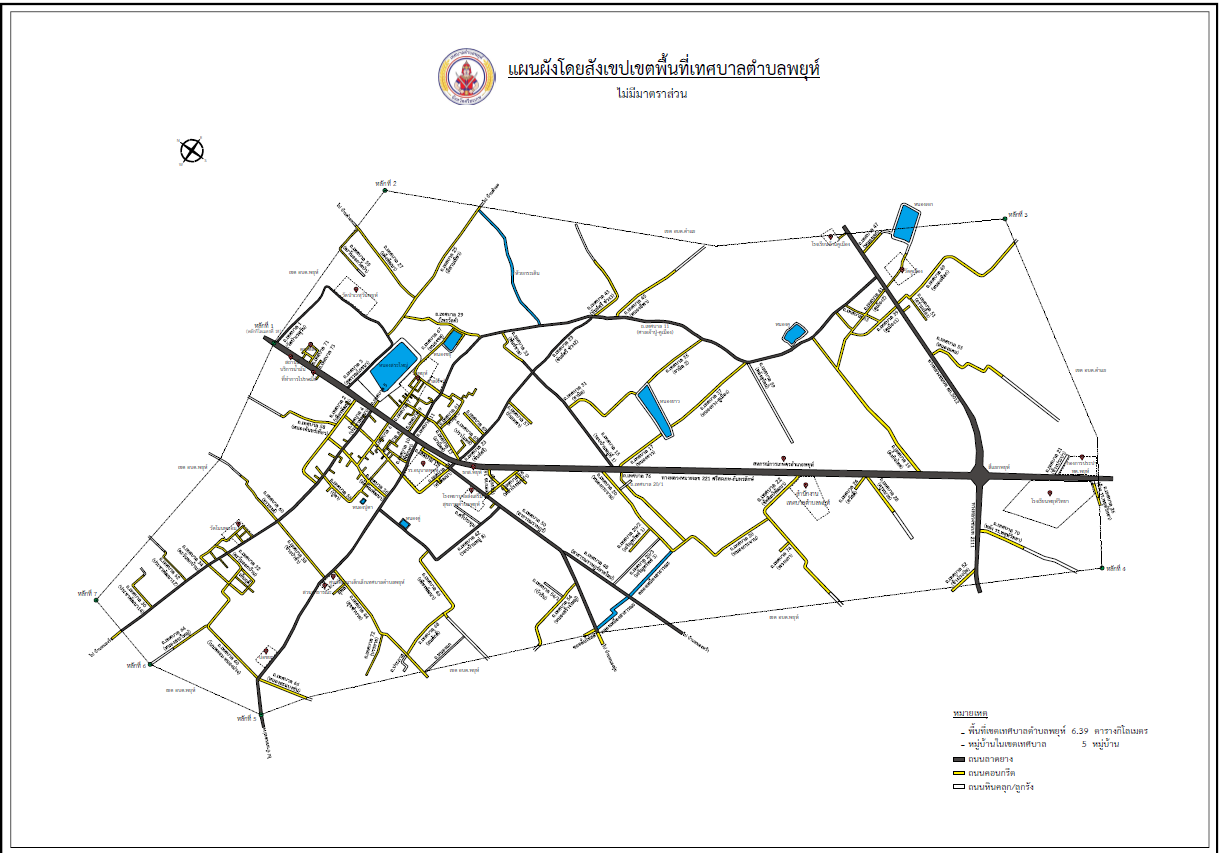 แผนที่เทศบาลตำบลพยุห์